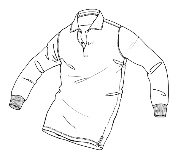 garment dyed long sleeve sport polo