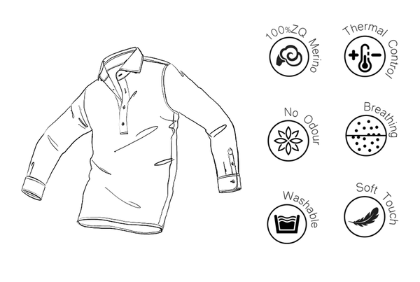 reed wool long sleeve shirt polo