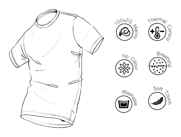 reed wool short sleeve t-shirt