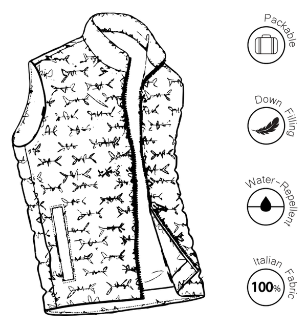 feathers vest