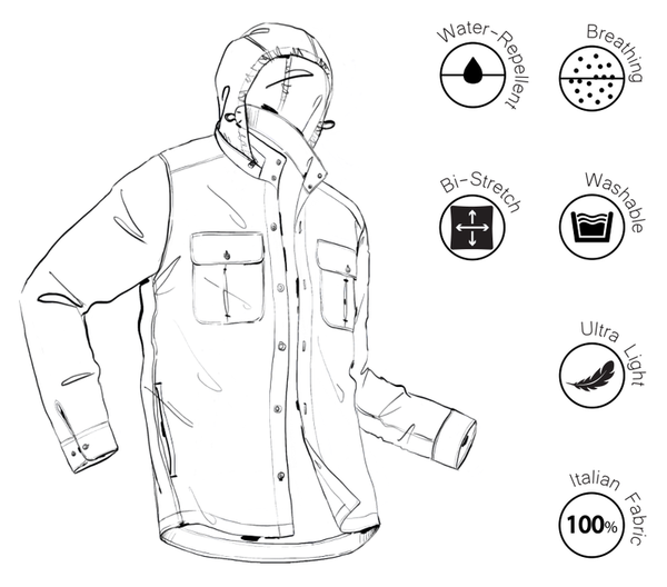hunter hooded overshirt